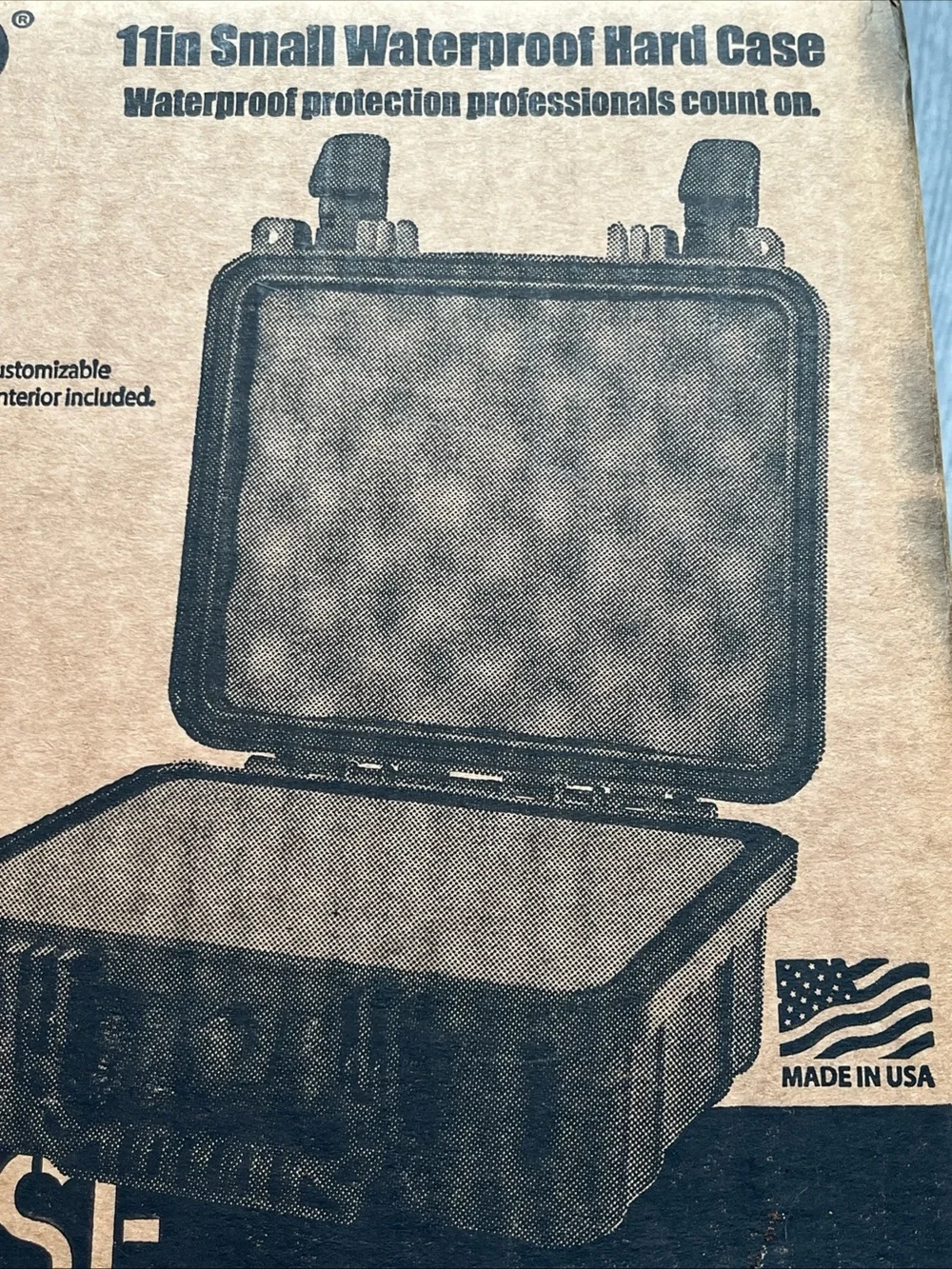 1184 Small Waterproof Hard Case - Black 11” open box